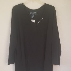NWT Karen Scott 3X Black Top